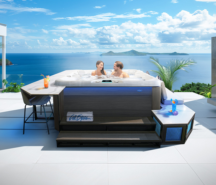 Calspas hot tub being used in a family setting - Hesperia